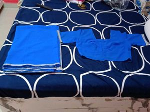 Blue Saree with Readymade Blouse