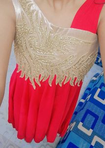 Red Partywear Gown