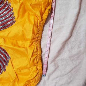 Yellow &amp; Red Embroidered Lehenga Set