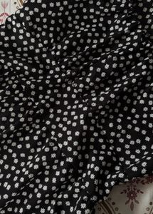 Chic Floral Flowy Black &amp; White Summer Dress