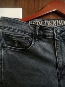 US POLO Men's Black Jeans