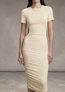 Stylish Ruched Cut-Out Midi Dress