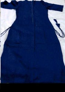 Navy Blue Embroidered Kurta Set