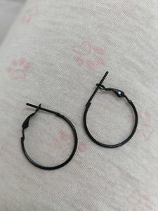 Black Hoop Earrings