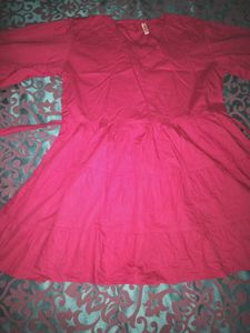 Pink Tiered Dress - Bohemian Style