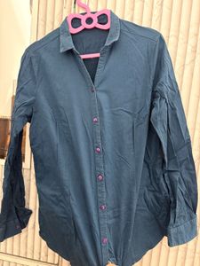 Annabelle Navy Blue Casual Shirt