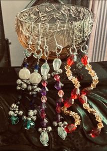 Y2K bollywood style earrings,Boho beaded set