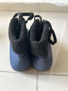 Bruno Mannetti Navy Blue Suede Boots