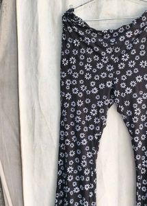 Floral Print Flared Pants