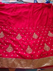Womens Red Saree