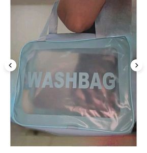 3-Piece Transparent Toiletry Bag Set