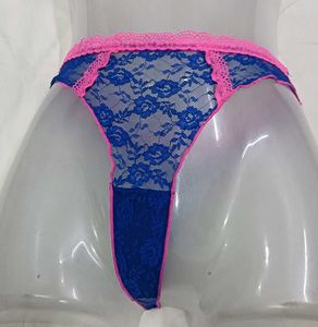 Blue Lace ⭐Thong with Pink Trim⭐