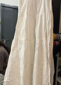 White sleeveless maxi dress