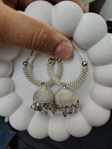 Beautiful Silver Jhumka Earrings