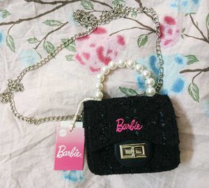 Barbie Black Tweed Mini Handbag