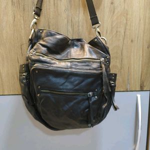 Chic Black Leather Hobo Bag✨