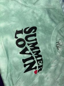 Combo Of Tie-Dye Graphic Tee For Girls