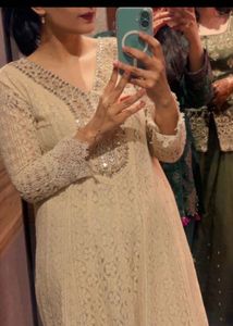 off white anarkali