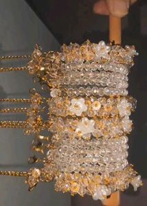 Elegant Crystal & Floral Charm Bracelets