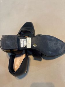 Black Square-Toe Mary Jane Block Heels