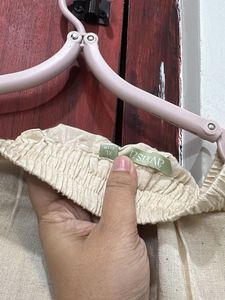 Avaasa Beige Embroidered Palazzos