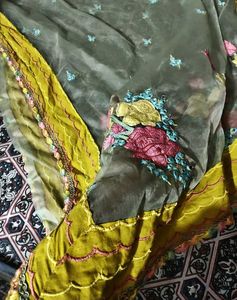 Embroidered Organza Dupatta with Rich Border
