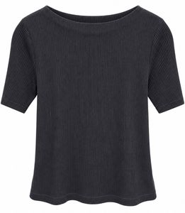 Ribbed Black T-Shirt