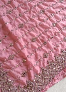 Pink Embellished Saree
