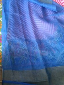 with blouse saree cotton silk new