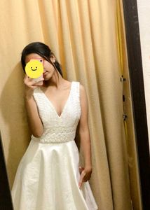 White Mini Dress with Lace Detail