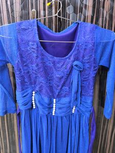 Elegant Blue Lace Dress