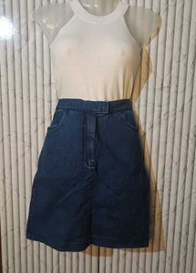 Denim A-Line Skirt