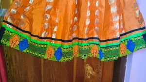 Vibrant Orange Silk Frock