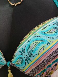 Paisley Print Bikini Top