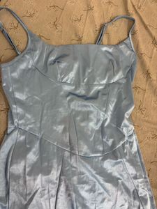 Light Blue Satin Dress