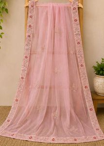 Embroidered Net Dupatta
