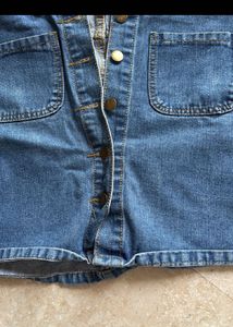 Front Pocket Denim Skirt