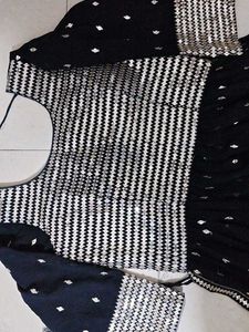 Elegant Black Sequin Ethnic kurta plazzo dupatta s