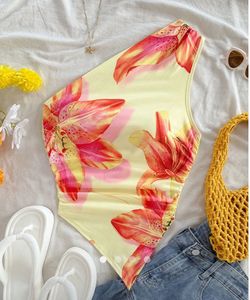 Savana brand new Vibrant Floral One-Shoulder Top