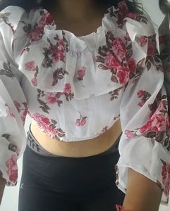 Georgette Crop Top Combo