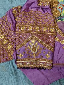 Exquisite Bridal Purple Embroidered Blouse