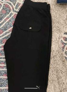 women's Black Puma Cargo Pants