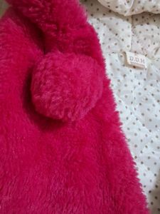 Kids Fur Hooded Winter Jacket