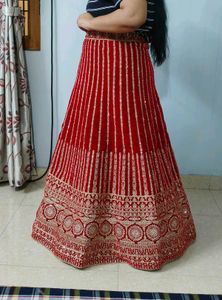 Red Velvet Lehngaa