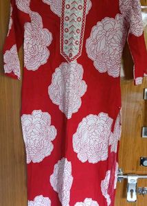 🆕 🆕Stylish Red Floral Kurta Set