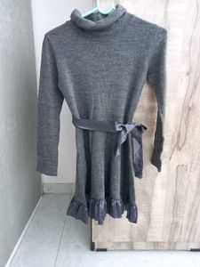 Gray Long Sleeve Dress