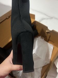 Stylish Black Sock Boots