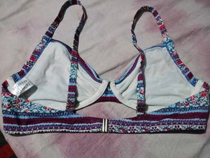 Boho Floral Print Bikini Top