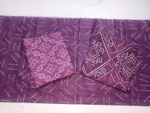 Purple Bandhani unstitched suit Set