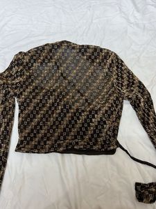 Patterned Long Sleeve Top